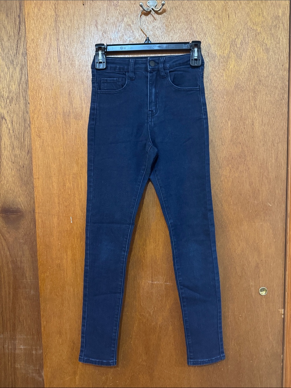 High-Rise Navy Blue Skinny Jeans